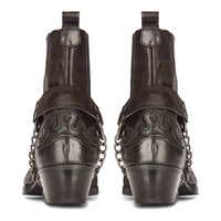 Muške kaubojske čizme u zapadne modi, vintage špicaste viteške gležnjače, seoske čizme za jahanje od prave kože