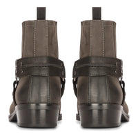 Muške kaubojske crne čizme s četvrtastim vrhom, vintage, za seoski lov, planinarenje, vožnju i biciklizam, prava koža