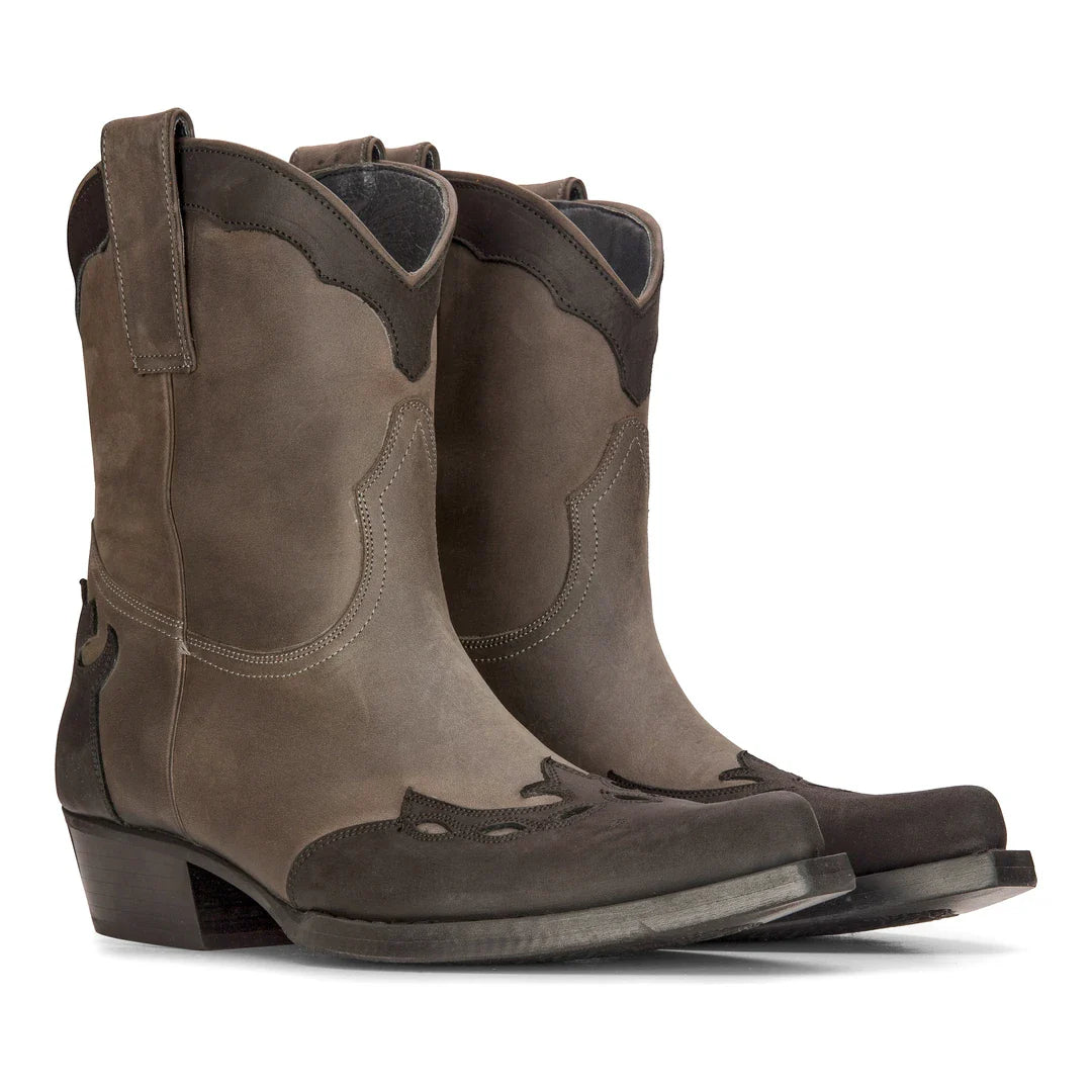 Muške visoke čizme za zapadnjački stil, prava koža, crne, za jahanje, ples, lov, kaubojske, vintage, špicaste