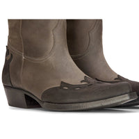 Muške visoke čizme za zapadnjački stil, prava koža, crne, za jahanje, ples, lov, kaubojske, vintage, špicaste