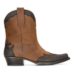 Muške visoke čizme za zapadnjački stil, prave kože, smeđe, za jahanje, ples, lov, kaubojske, vintage, špicaste