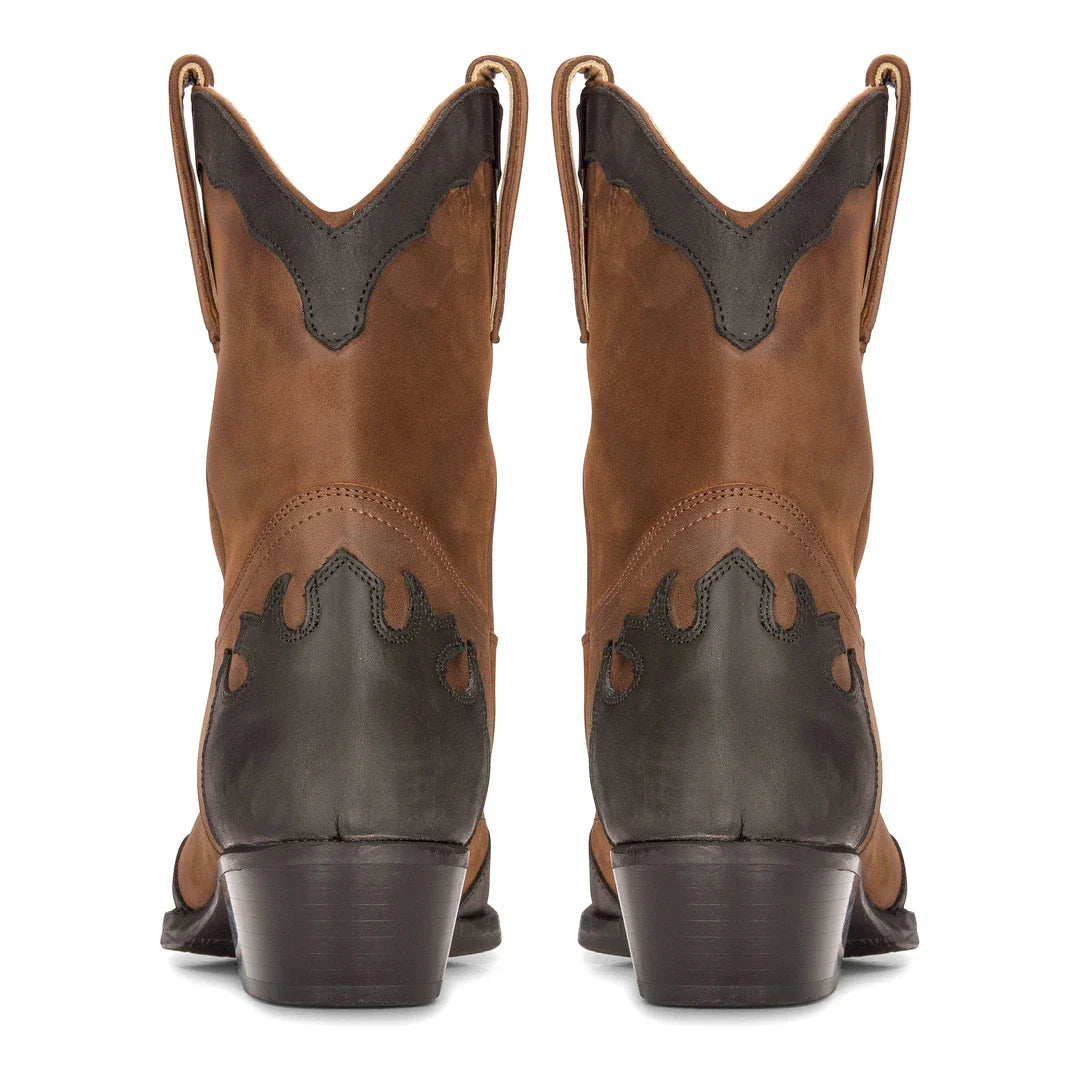 Muške visoke čizme za zapadnjački stil, prave kože, smeđe, za jahanje, ples, lov, kaubojske, vintage, špicaste