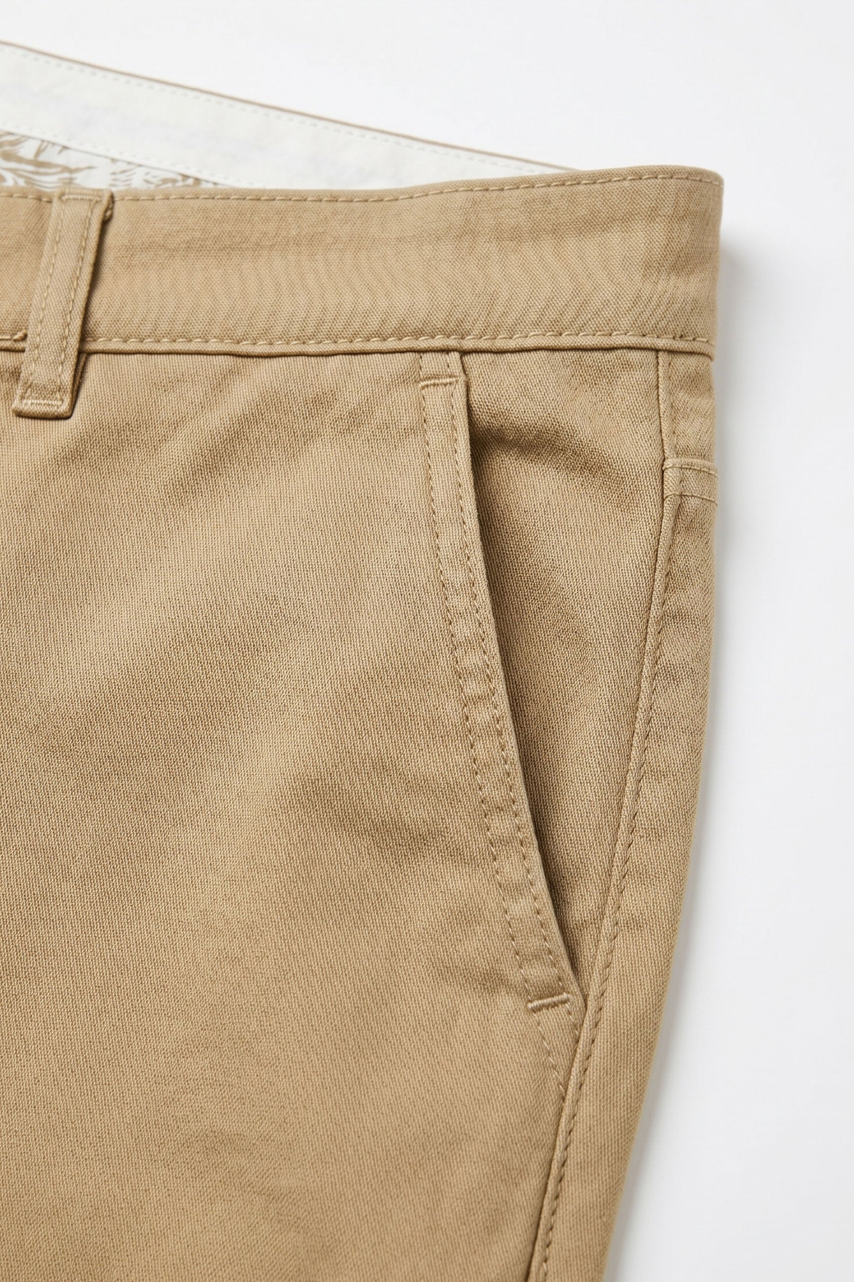 Muške kaki chino hlače od mješavine lana, tencel pamuk, ljetni materijal