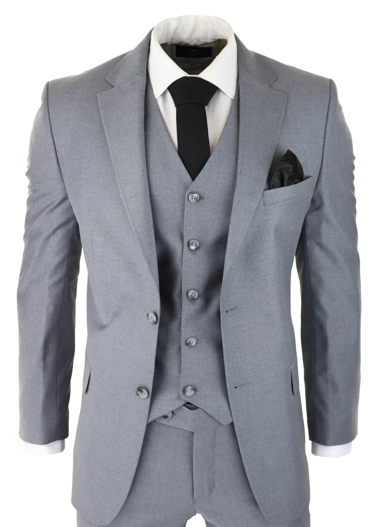 Muško klasično sivo odijelo od 3 dijela, uski kroj, vintage retro, elegantno, svečano, vjenčano