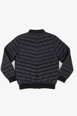 Muška crna prošivena bomber lagana podstavljena jakna s patentnim zatvaračem