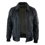 Muška kožna Harrington crna bomber klasična pilotska jakna