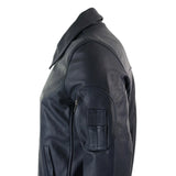 Muška kožna Harrington mornarsko plava bomber klasična pilotska jakna