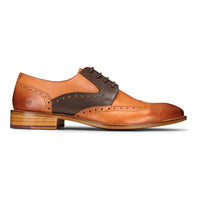 Muške smeđe tamnoplave smeđe crvene brogue cipele s vezicama, klasične vintage formalne, od prave kože