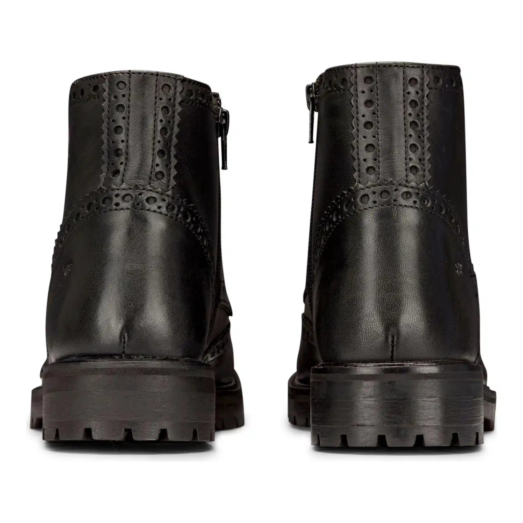 Muške vojne čizme s vezicama od prave kože, brogue, punk rock, crno-smeđe