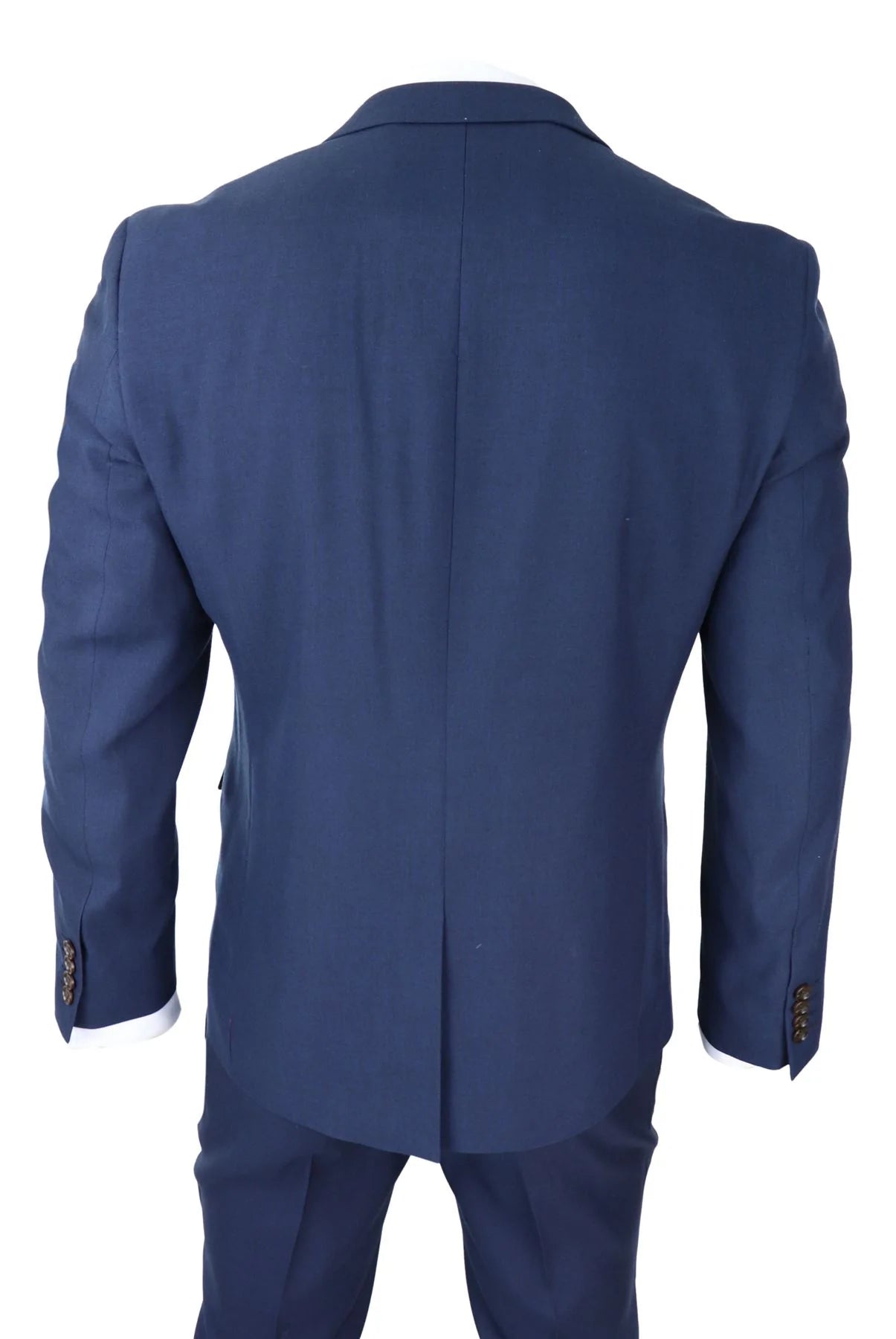 Muško tamnoplavo odijelo od 3 dijela, krojeno, elegantno, formalno, klasično, vjenčano, retro, vintage