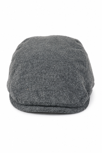 Muški šešir Baker Boy, 8 panela, Grandad Tweed, sivo-riblja boja, vintage