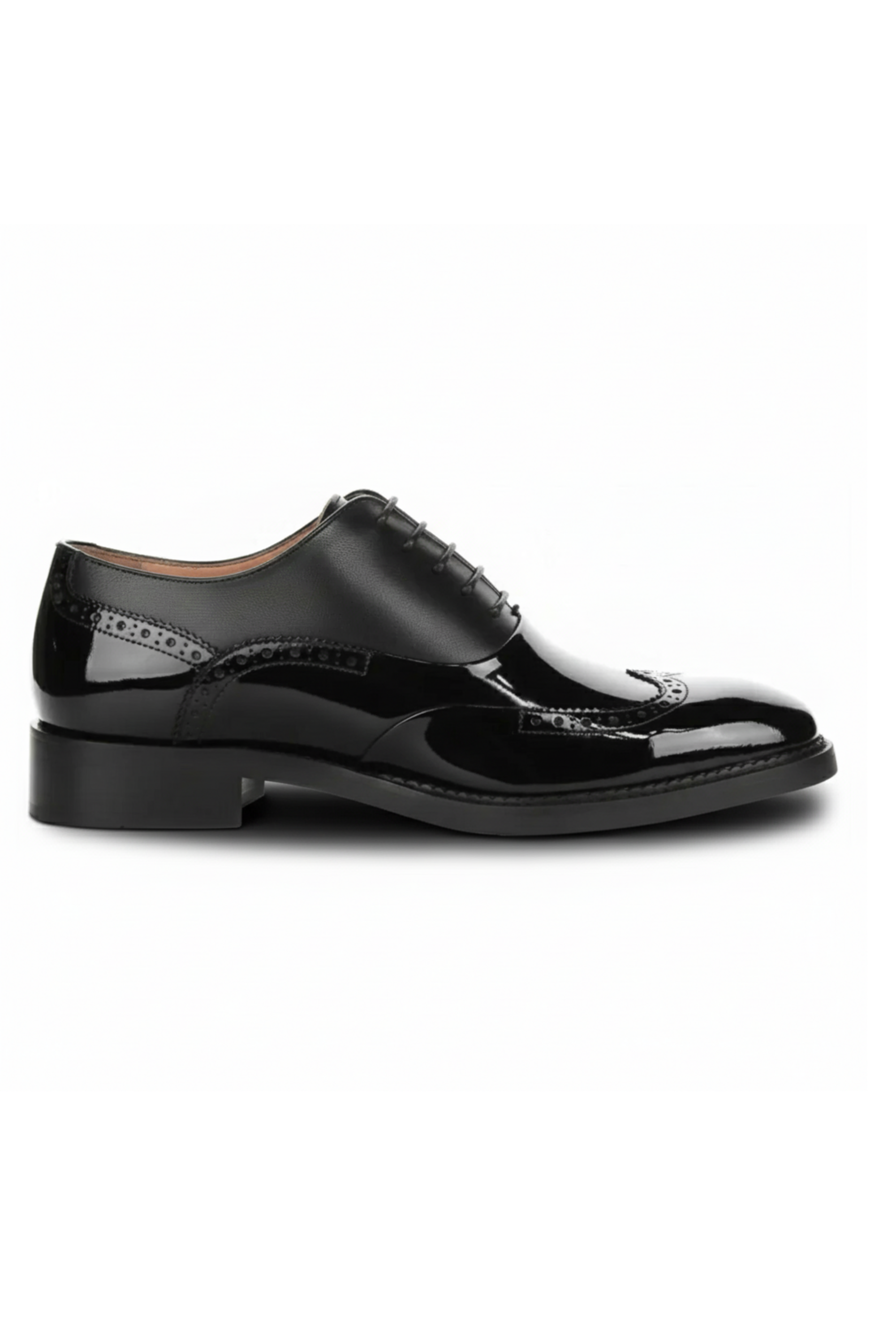 Harry - Muške crne lakirane brogue cipele