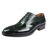 Harry - Muške zelene lakirane brogue cipele