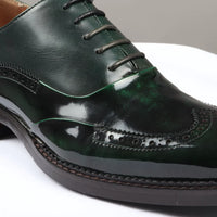 Harry - Muške zelene lakirane brogue cipele