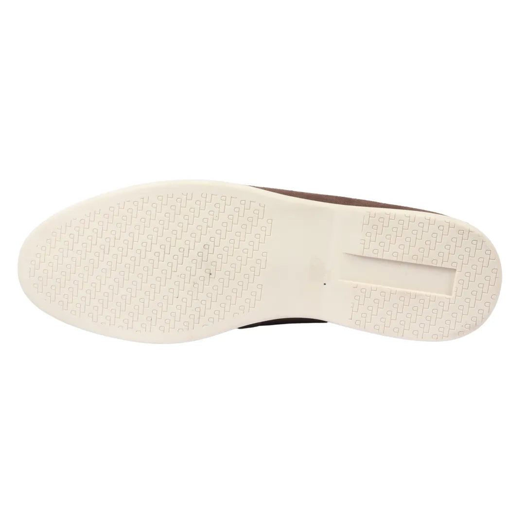 Muške smeđe mokasine od brušene kože slip-on udobnog kroja