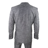 Muško odijelo od 3 dijela, sivo crno, teksturirano, krojeno, za vjenčanje, maturalnu večer, zabavu, elegantno, formalno