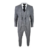 Muško odijelo od 3 dijela, sivo crno, teksturirano, krojeno, za vjenčanje, maturalnu večer, zabavu, elegantno, formalno