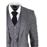 Muško odijelo od 3 dijela, sivo crno, teksturirano, krojeno, za vjenčanje, maturalnu večer, zabavu, elegantno, formalno