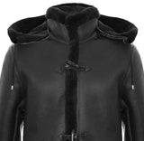 Muški zimski kaput od ovčje kože s kapuljačom iz Drugog svjetskog rata, UK, 3/4