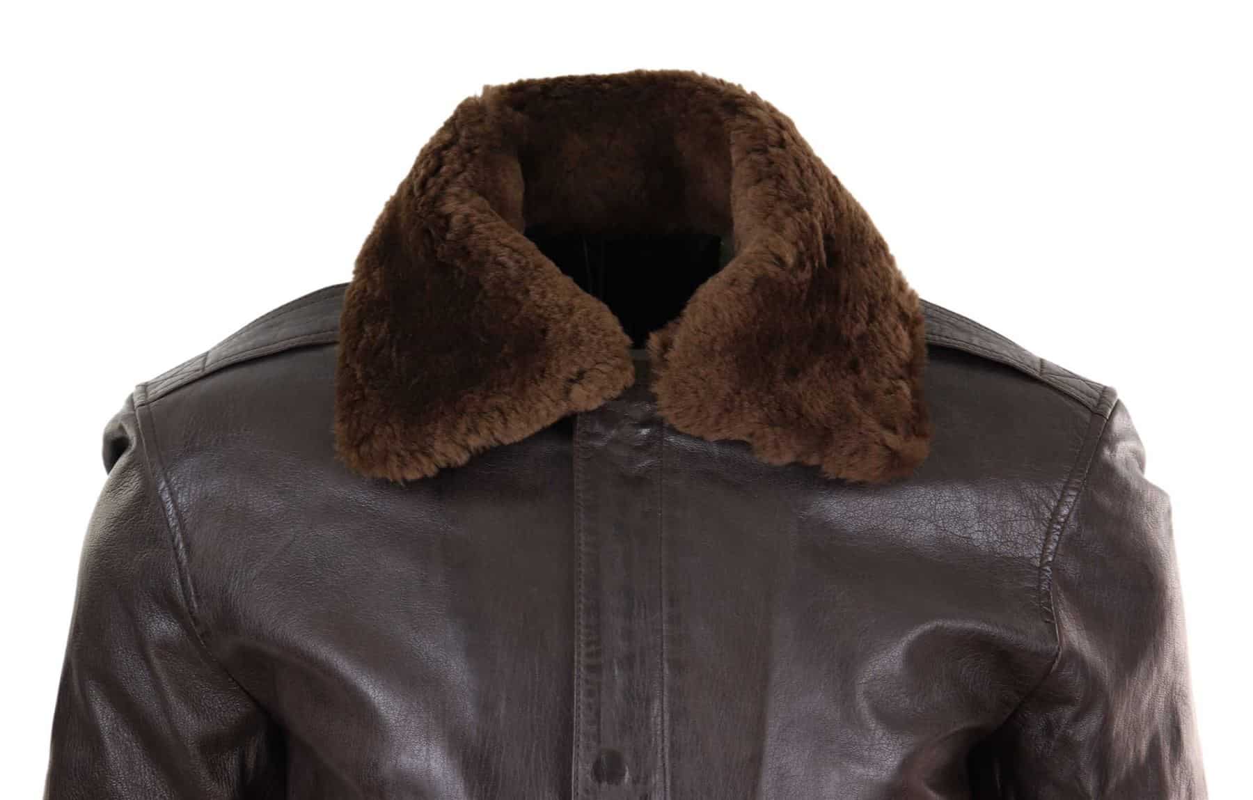 Muška smeđa kožna bomber jakna