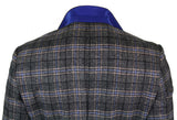 Cavani Archie - Muški vintage tweed blazer sako s kariranim uzorkom - crni