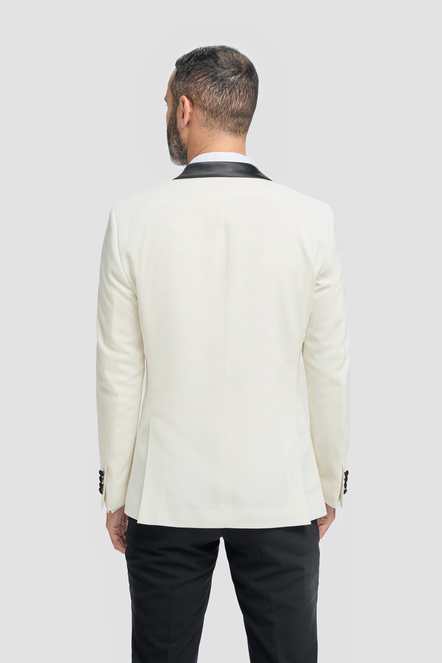 Aspen - Muško kremasto dvodijelno odijelo s ovratnikom od šala