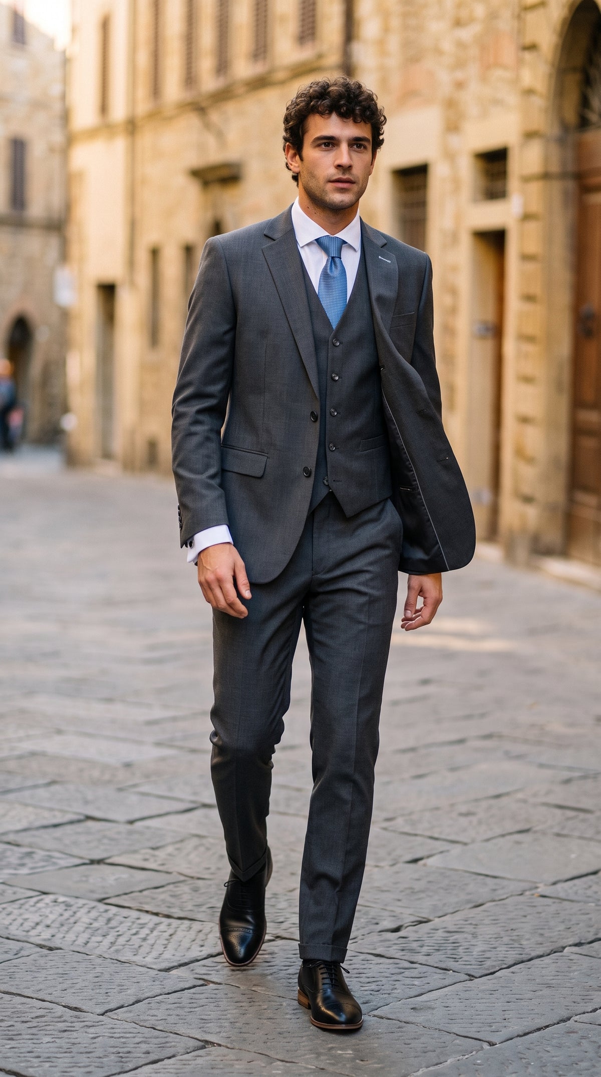 Look #824 styled with Bond - Muško tamnoplavo odijelo od 3 dijela kroja