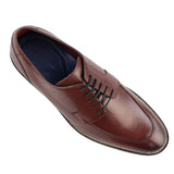 Muške prave kožne crne derby cipele s rupicama, elegantne i ležerne, bordo boje, klasične, vintage