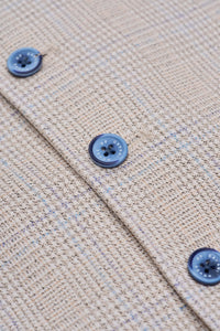 Caridi - Muški tvid bež vjenčani prsluk