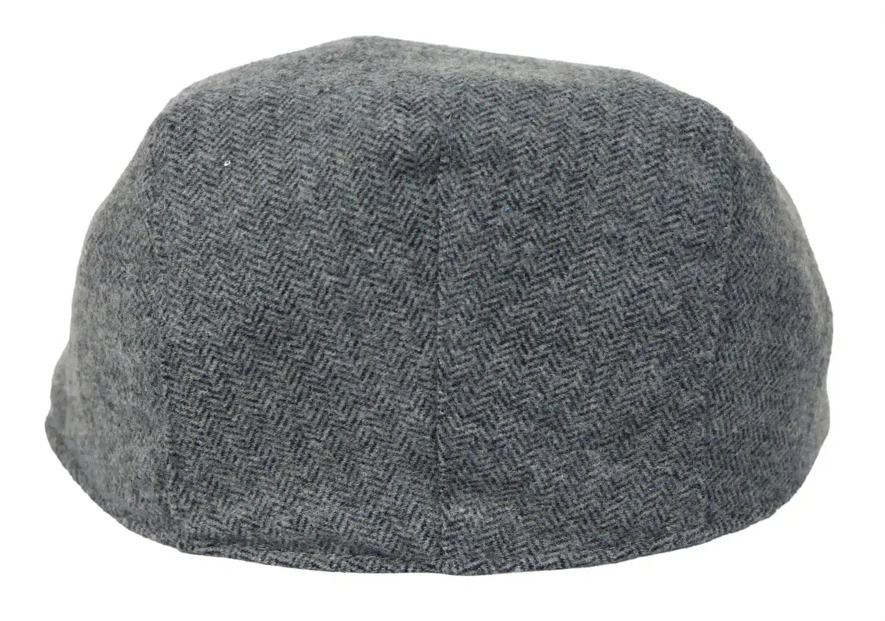 Muški šešir Baker Boy, 8 panela, Grandad Tweed, sivo-riblja boja, vintage