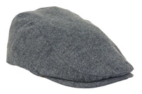 Muški šešir Baker Boy, 8 panela, Grandad Tweed, sivo-riblja boja, vintage