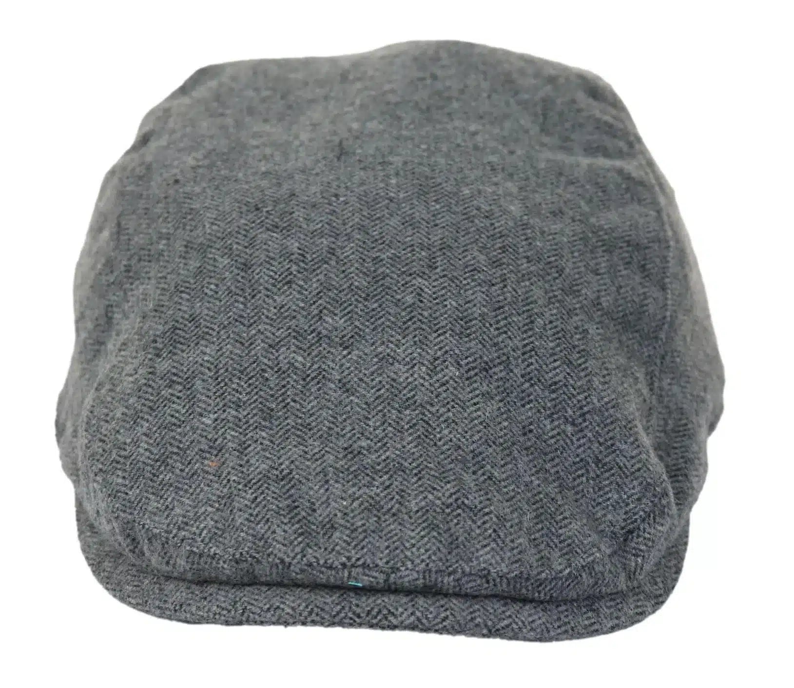 Muški šešir Baker Boy, 8 panela, Grandad Tweed, sivo-riblja boja, vintage