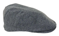 Muški šešir Baker Boy, 8 panela, Grandad Tweed, sivo-riblja boja, vintage