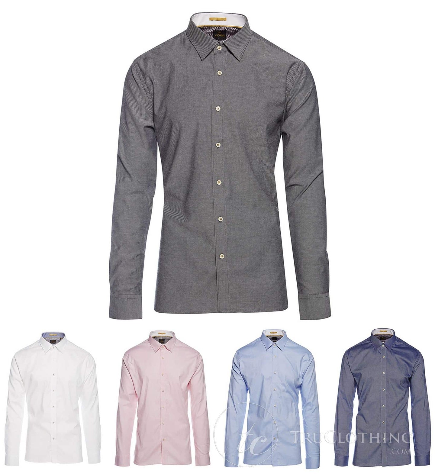 Cavani CV-65 - Muška pamučna rastezljiva elegantna košulja - crna/plava/tamnoplava/ružičasta/bijela