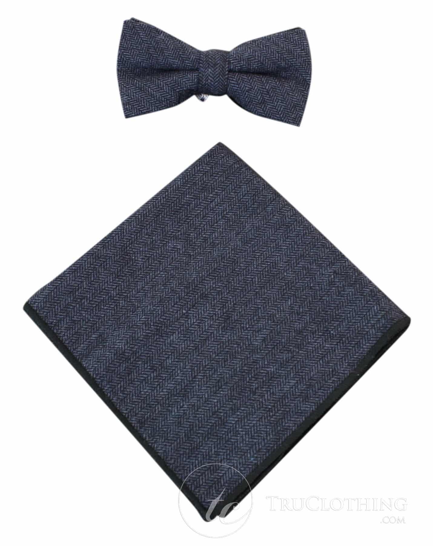Cavani Martez leptir-mašna - Muška leptir-mašna s tvidom i uzorkom riblje kosti, retro vintage, klasična, Peaky Blinders