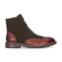 Clifford - Muške kaki smeđe brogue kožne gležnjače