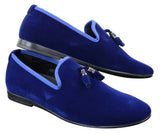 Elong dd0019 - Muške baršunaste cipele s resama i antilopom, elegantne i ležerne, boje vina i tamnoplave