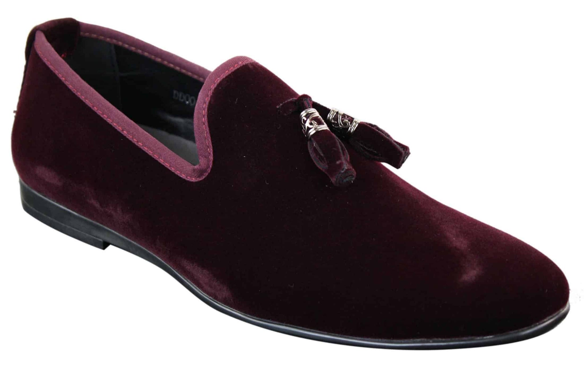Elong dd0019 - Muške baršunaste cipele s resama i antilopom, elegantne i ležerne, boje vina i tamnoplave