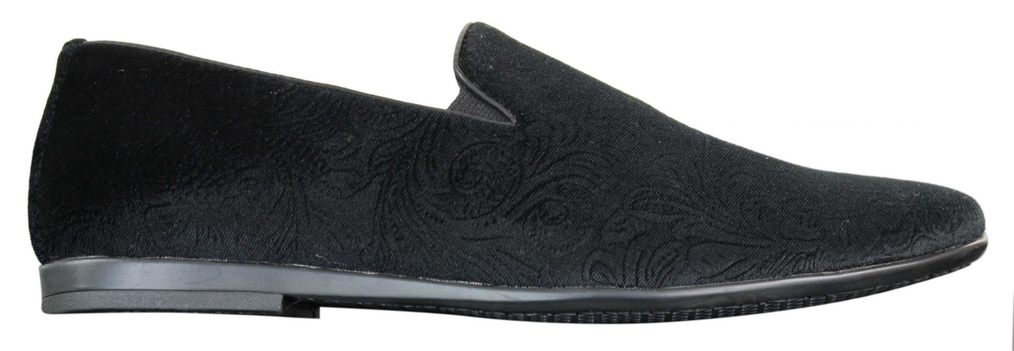 Elong DD0083 - Muške baršunaste cipele s paisley uzorkom, mokasinke, elegantne, ležerne, boje vina, tamnoplave, crne