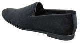Elong DD0083 - Muške baršunaste cipele s paisley uzorkom, mokasinke, elegantne, ležerne, boje vina, tamnoplave, crne