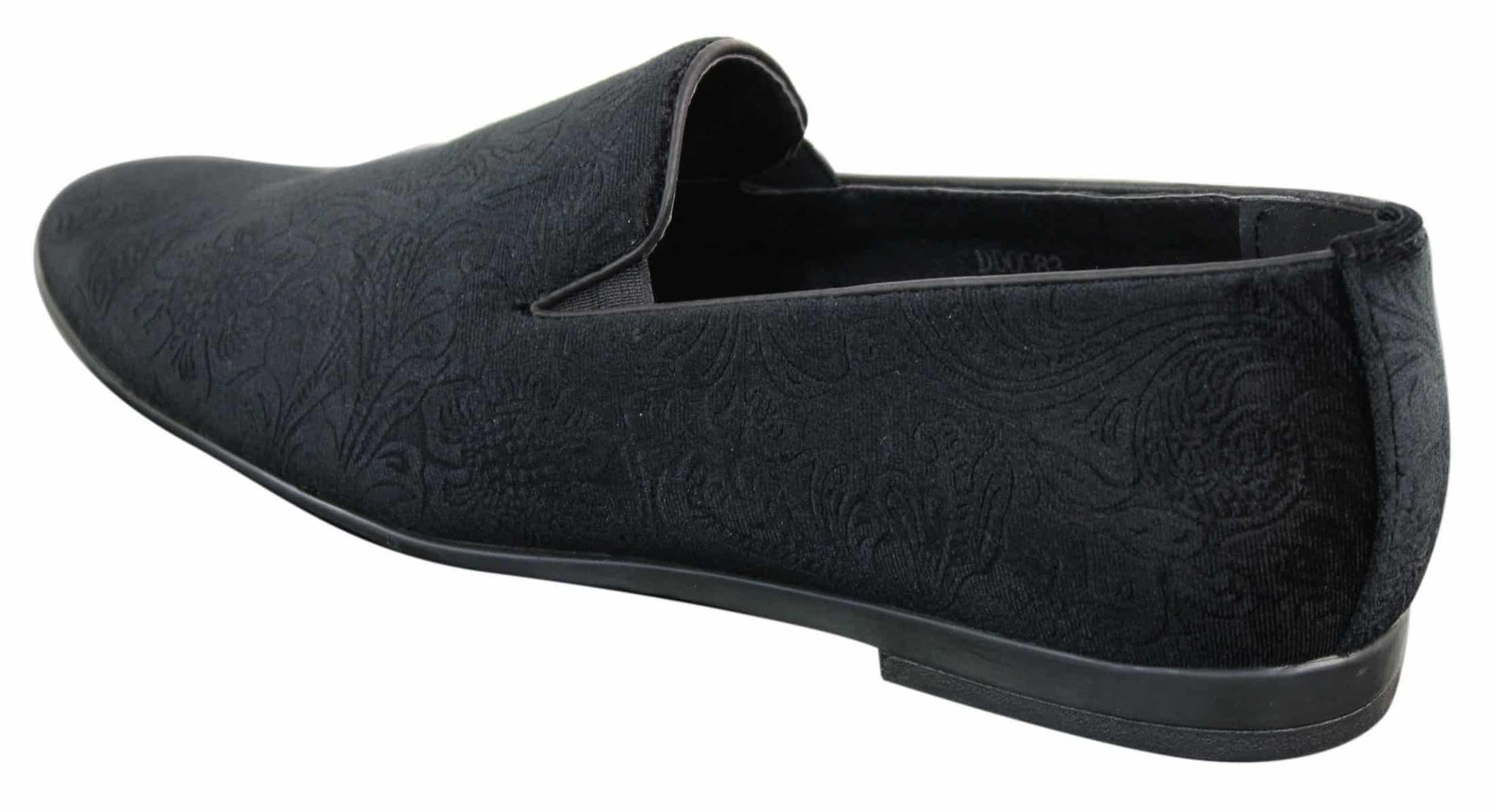 Elong DD0083 - Muške baršunaste cipele s paisley uzorkom, mokasinke, elegantne, ležerne, boje vina, tamnoplave, crne