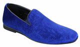 Elong DD0083 - Muške baršunaste cipele s paisley uzorkom, mokasinke, elegantne, ležerne, boje vina, tamnoplave, crne