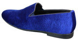 Elong DD0083 - Muške baršunaste cipele s paisley uzorkom, mokasinke, elegantne, ležerne, boje vina, tamnoplave, crne