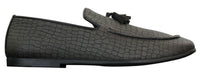 Elong DD0085 - Muške mokasine od zmijske krokodilske kože, PU, slip-on resicama, udobne vintage cipele