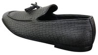 Elong DD0085 - Muške mokasine od zmijske krokodilske kože, PU, slip-on resicama, udobne vintage cipele