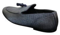 Elong DD0085 - Muške mokasine od zmijske krokodilske kože, PU, slip-on resicama, udobne vintage cipele