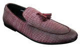 Elong DD0085 - Muške mokasine od zmijske krokodilske kože, PU, slip-on resicama, udobne vintage cipele