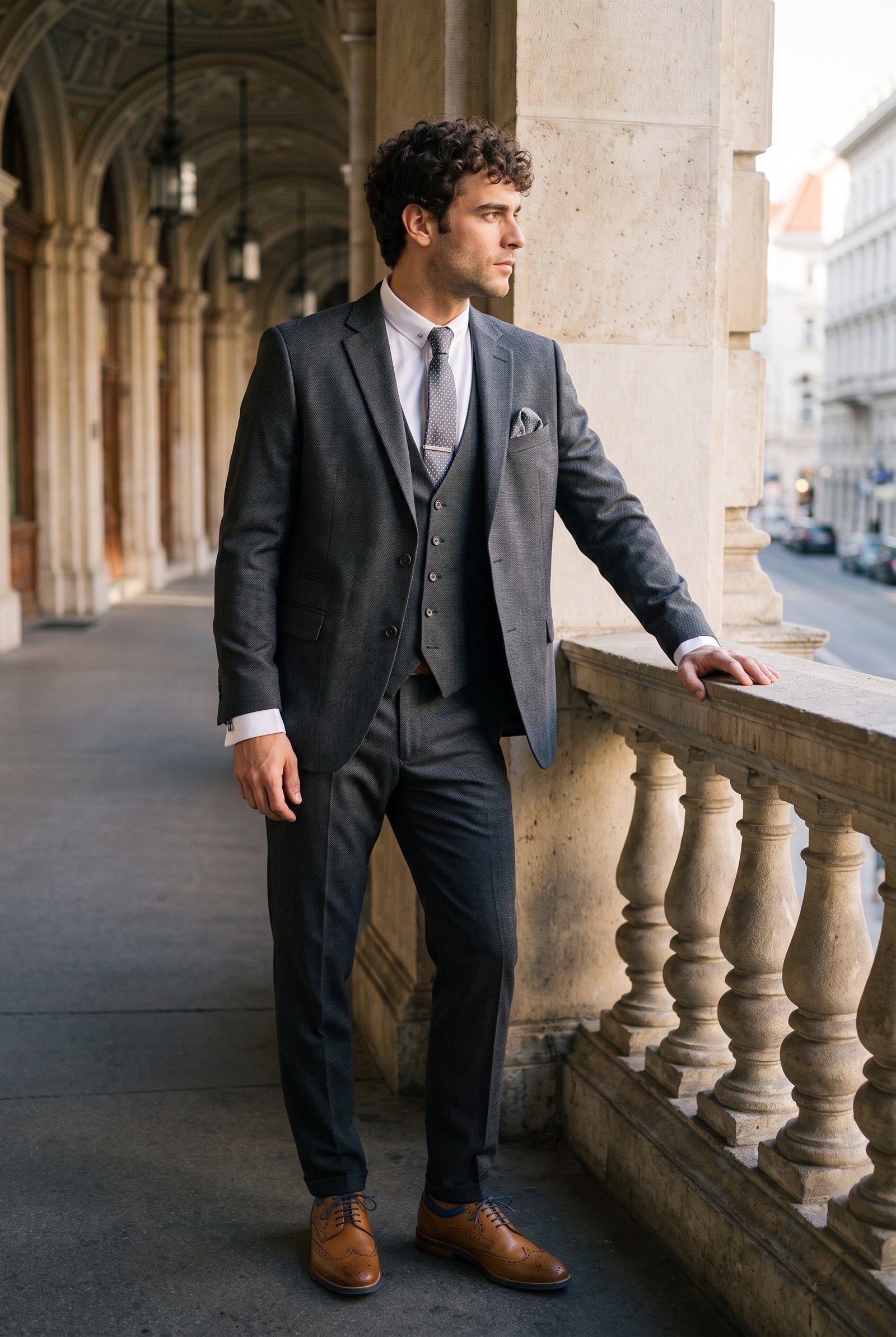Look #272 styled with IM1 Muško klasično tamnoplavo odijelo kroja od 3 dijela