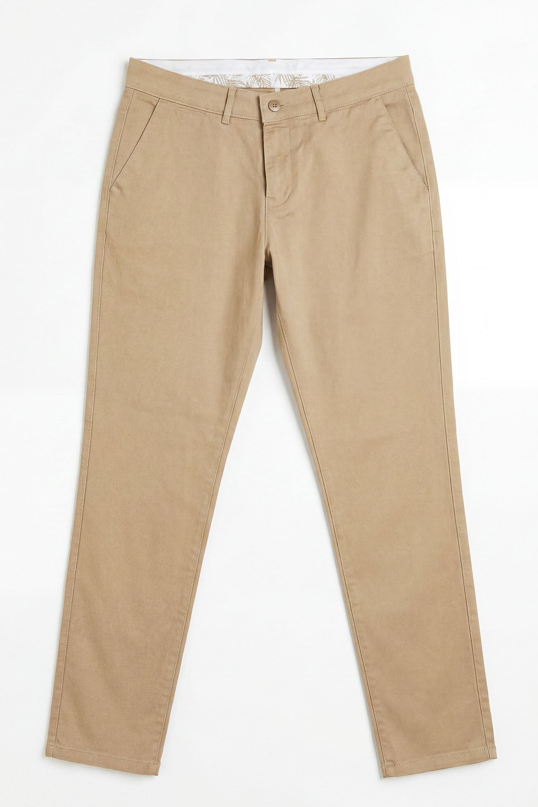 Muške kaki chino hlače od mješavine lana, tencel pamuk, ljetni materijal