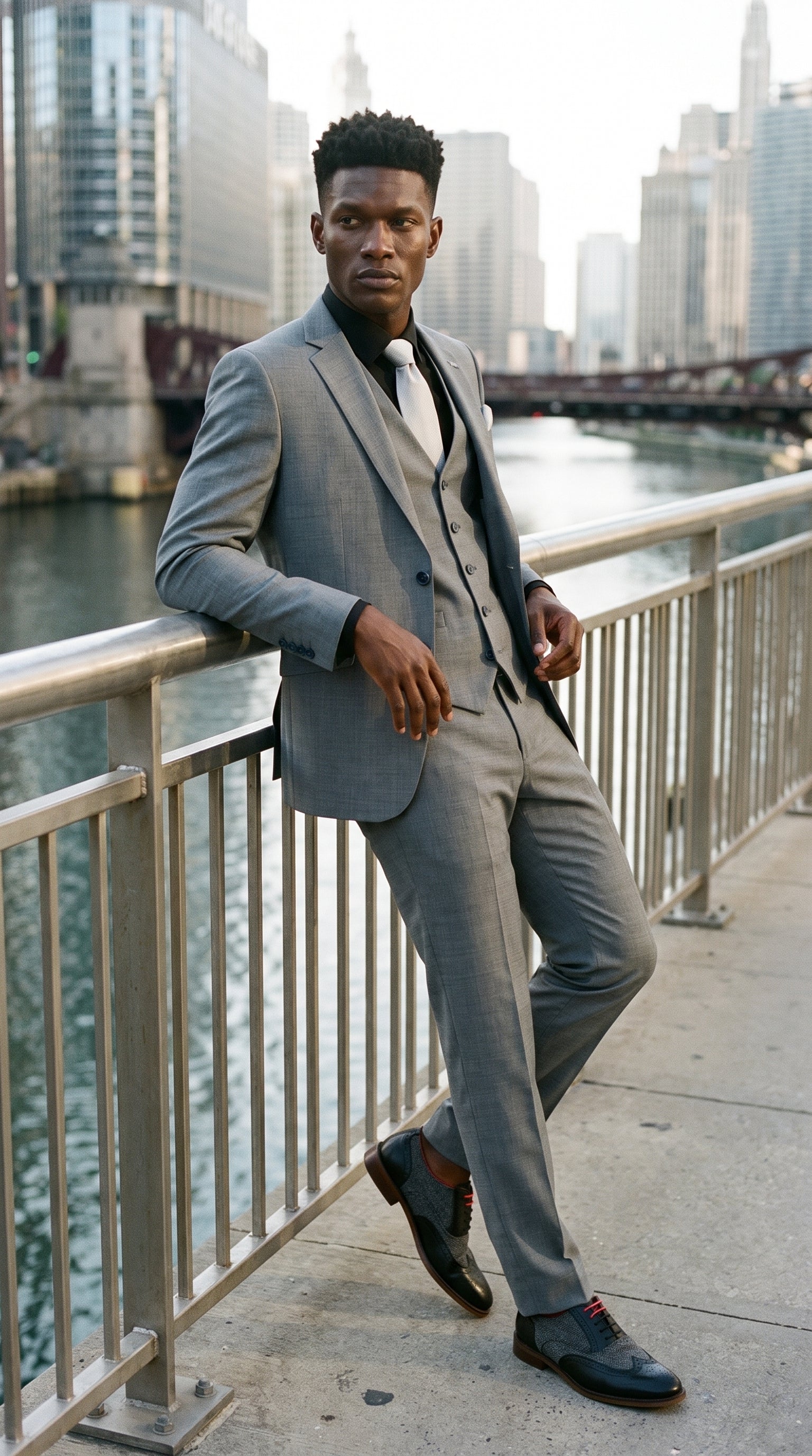 Look #426 styled with Bond - Muško sivo trodijelno odijelo kroja